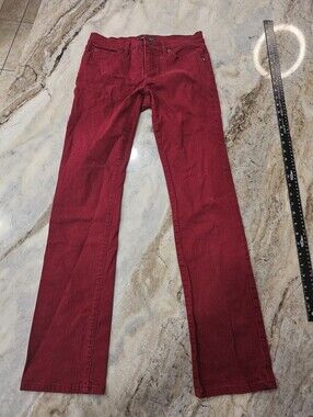 Lauren Ralph Lauren Dark Red Straight Leg Jeans Size 4